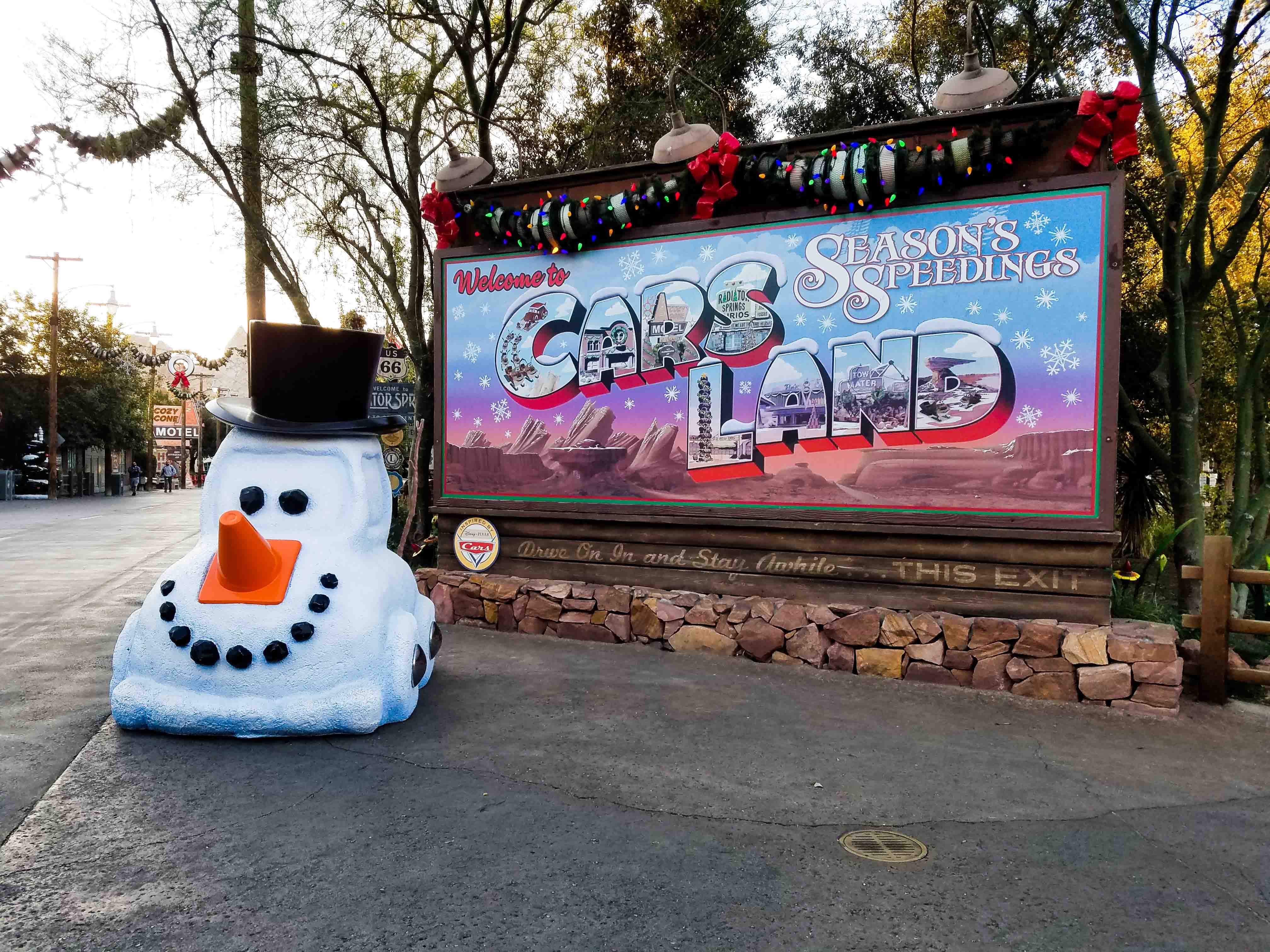 Christmas at Disneyland Resort in Cars Land
